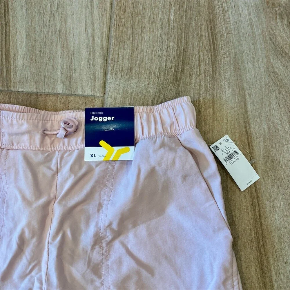 Old Navy Girls Cargo Jogger Pants Pink XL (14-16) High Rise Quick Dry